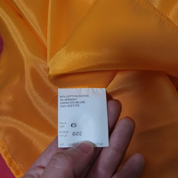 Citrine Hot Pink Vintage 2000s Y2K Fairycore Orange Threaded Dress 6 - Picture 11 of 12